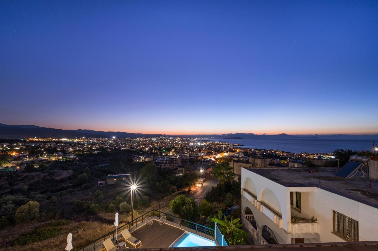 View - Heated Pool & Gym - Majestic Views - 5 Min Drive From Center Villa La Canea