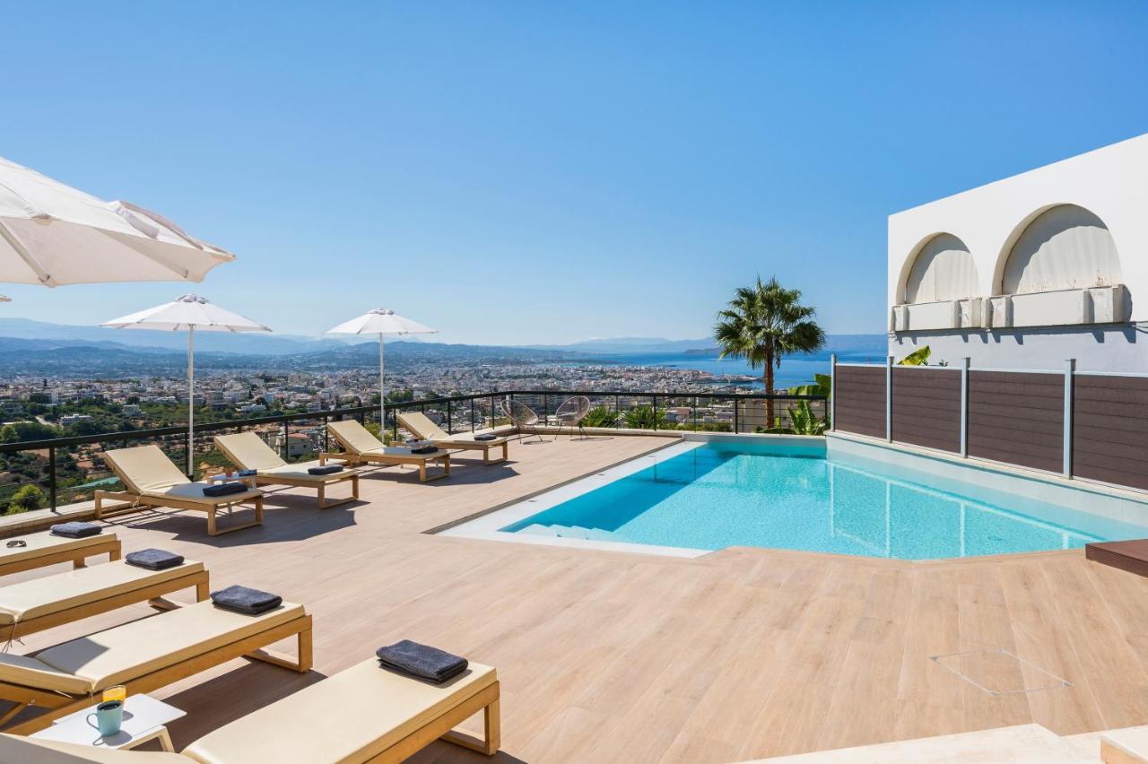 View - Heated Pool & Gym - Majestic Views - 5 Min Drive From Center Villa La Canea